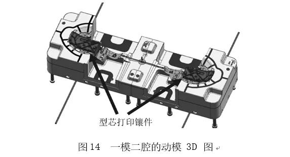汽车后视镜壳制品的模具随形冷却水道设计及分析